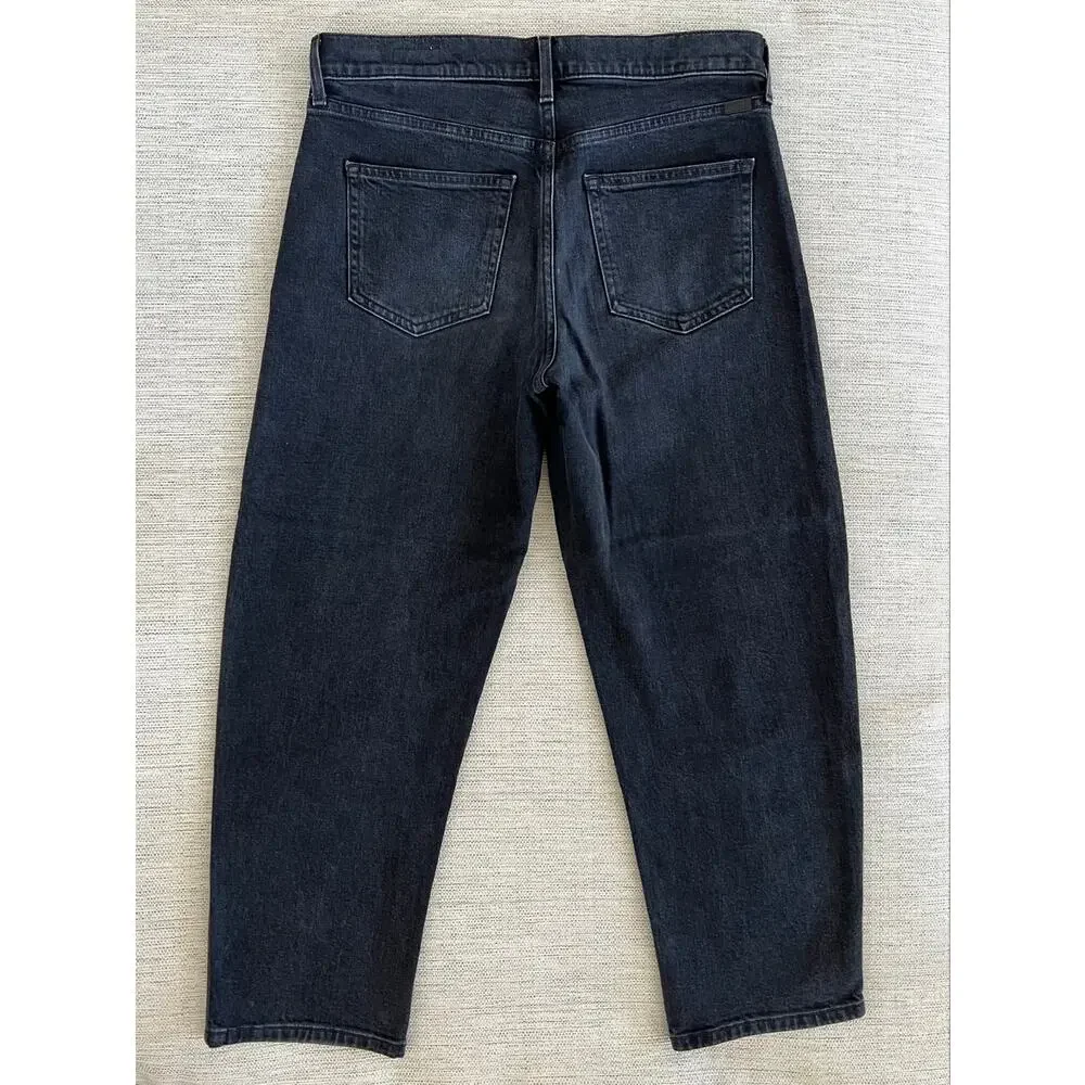 AYR The Knockout Barrel Leg Jean 29 Black Film Noir Denim Women's Jeans - Picture 4 of 8